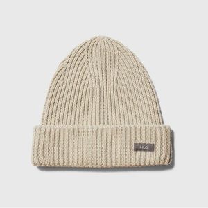 FIGS Oversized Beanie in Oatmeal - One Size - 100% Merino Wool